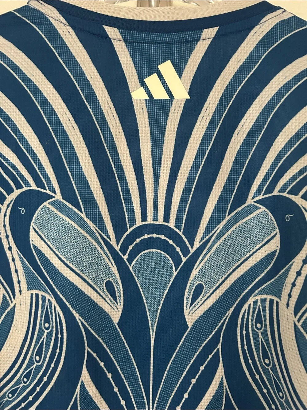 adidas x Farm Rio Floral Blue Printed Sleeveless Maxi Dress Toucans NWT Sz XL - Picture 13 of 13